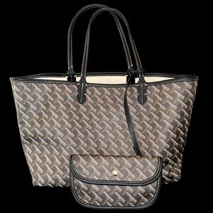Fashion Tote Bag with Goyard Print
